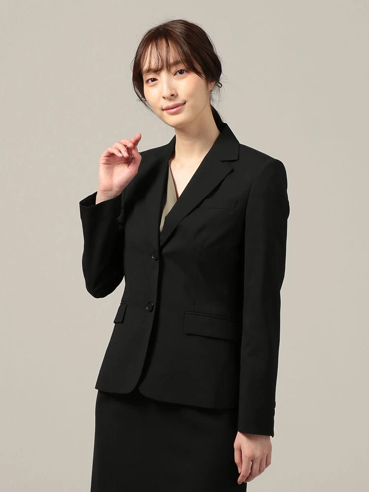 【軽量】ビジネス2つボタン超軽量サマーリクルートジャケット春夏【レディース】