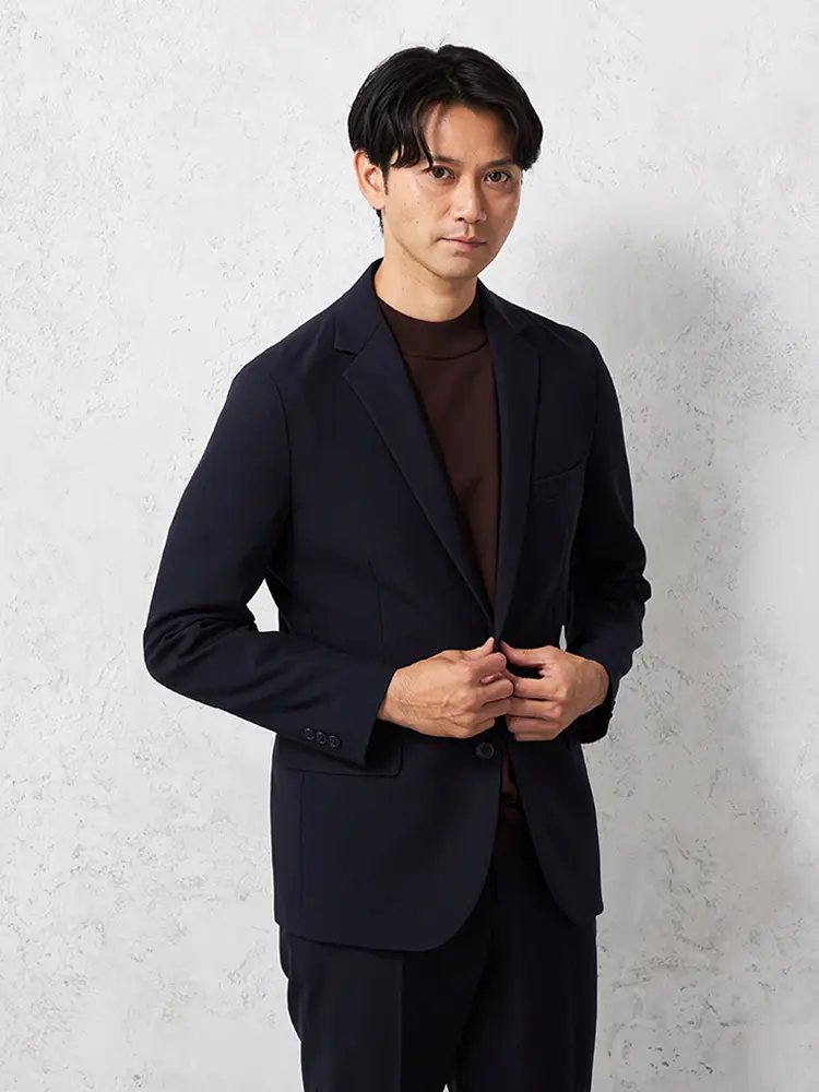 【即納】【WEB限定】【TOKYORUN】セットアップジャケット2つボタンストレッチ通年ウォッシャブル