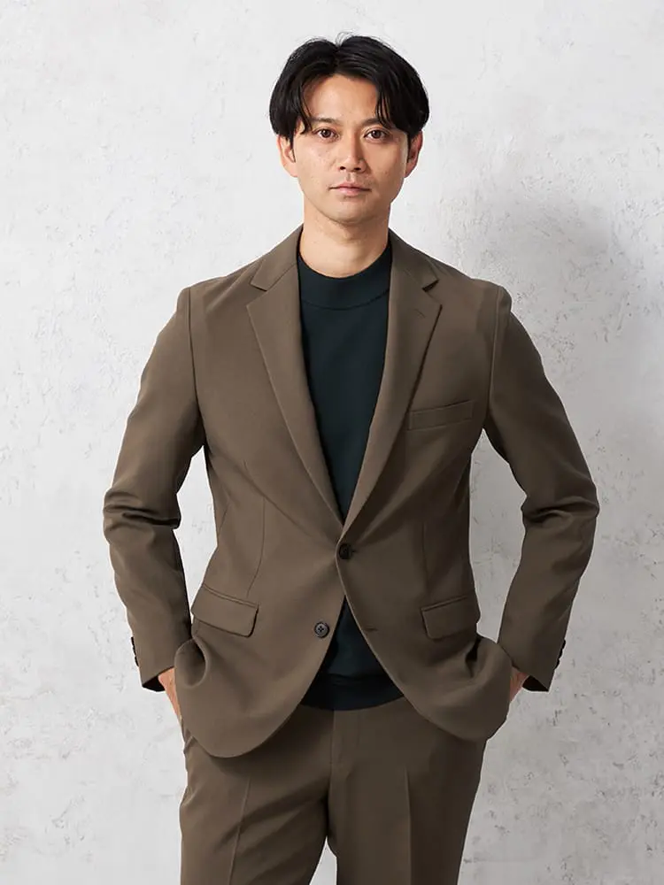 【即納】【WEB限定】【TOKYORUN】セットアップジャケット2つボタンストレッチ通年ウォッシャブル