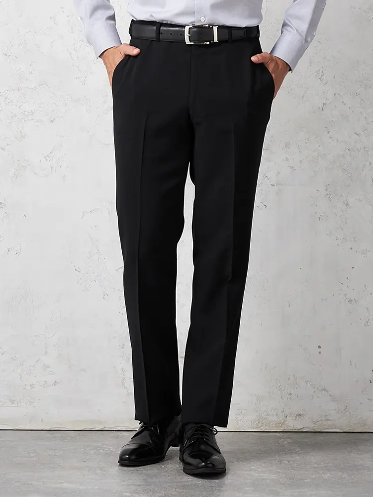 【リッケンバッカー】ノータックパンツウエストマジック®軽量ウォッシャブル通年ストレッチ吸汗速乾