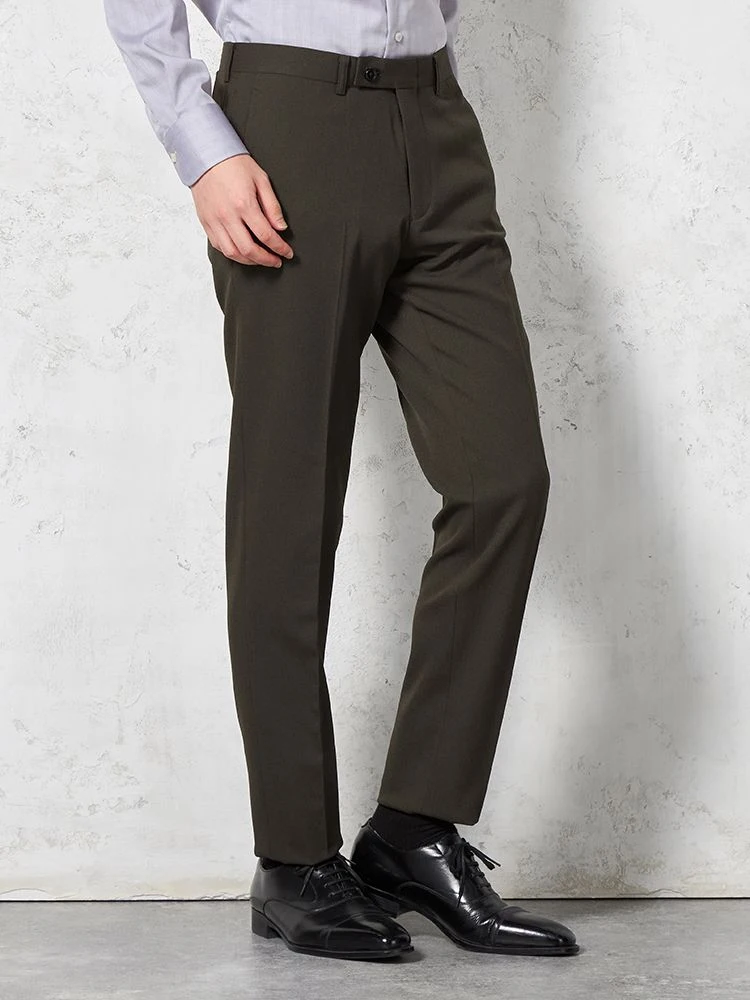 【保温効果】パンツノータックヒートエナジーウォッシャブル無地リッケンバッカー秋冬