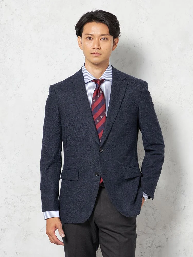 【i－Jacket-アイジャケット-】ジャケット2つボタン尾州素材ウォッシャブル無地リッケンバッカー秋冬