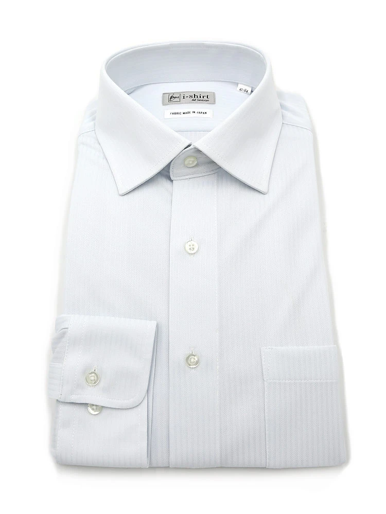 【完全ノーアイロン】アイシャツセミワイドストレッチ吸汗速乾織柄ストライプワイシャツi-shirt通年