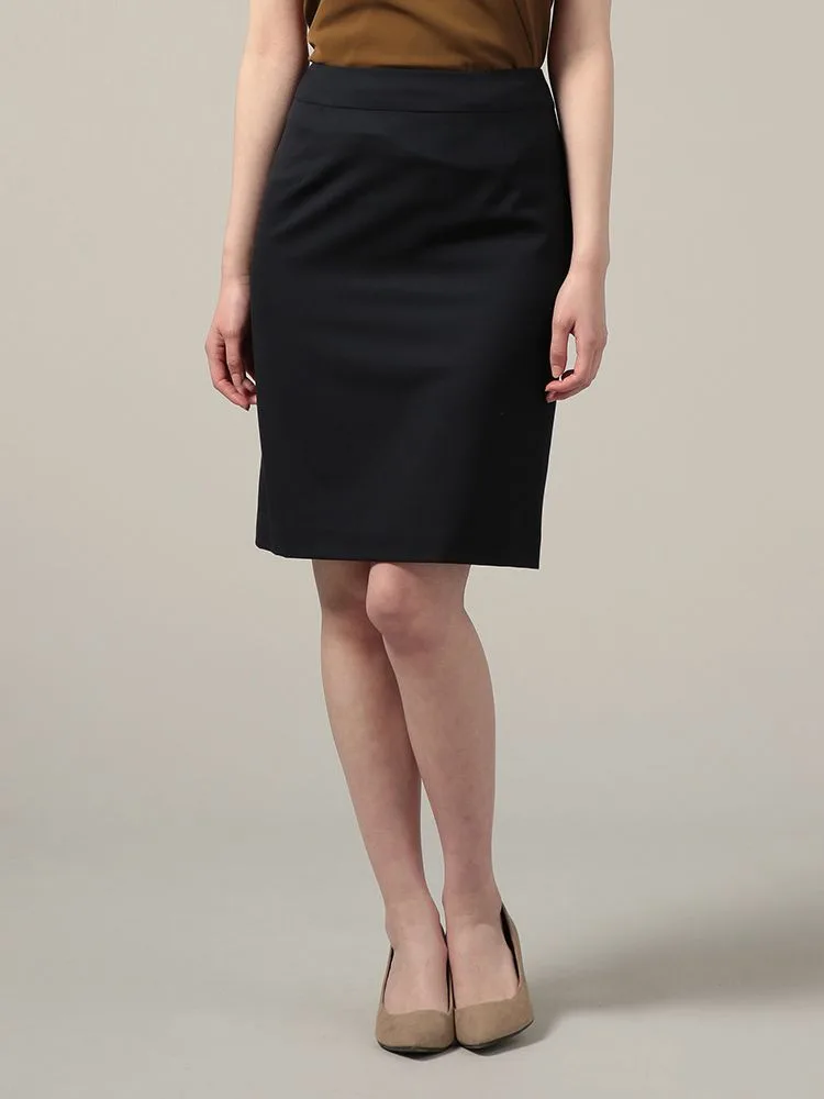 【ウォッシャブル】膝丈タイトスカートストレッチ通年【レディース】