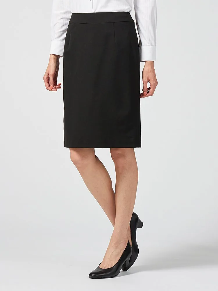 【ウォッシャブル】レディススカートS＆MKnightsbridgeブラック無地通年【レディース】