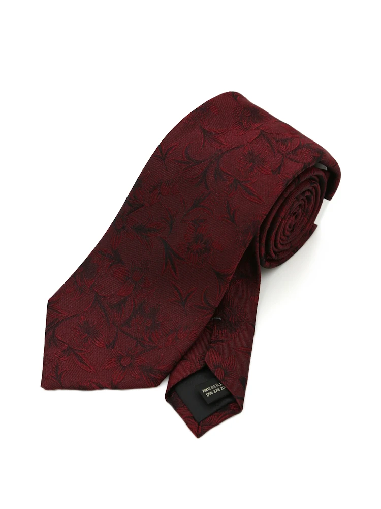 【シルク100%】ネクタイレギュラーブライダルテイストフローラルユミカツラ通年