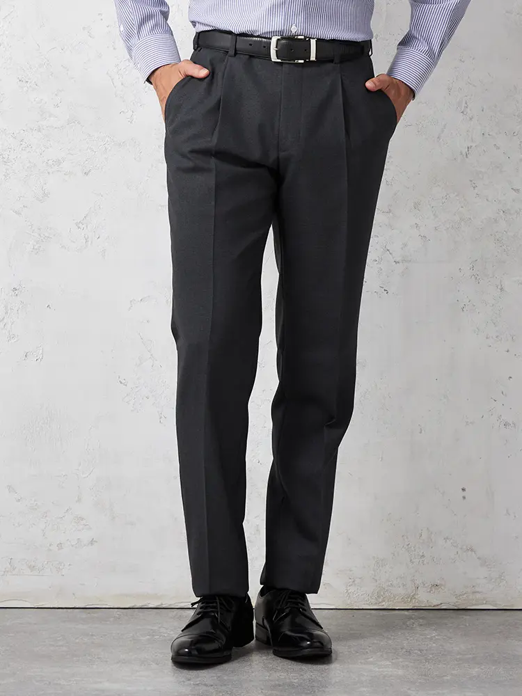 【ウール100％】マルラーネワンタックスラックスパンツ通年