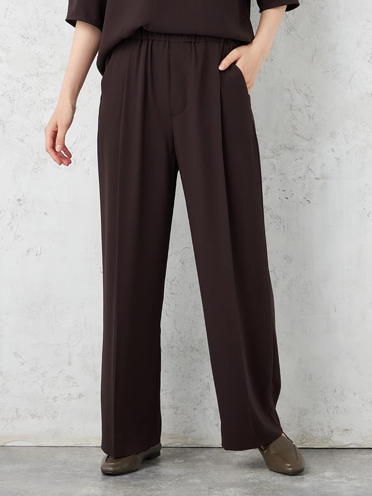 【INDIVI】PEプレーンセットアップパンツウォッシャブル【レディース】