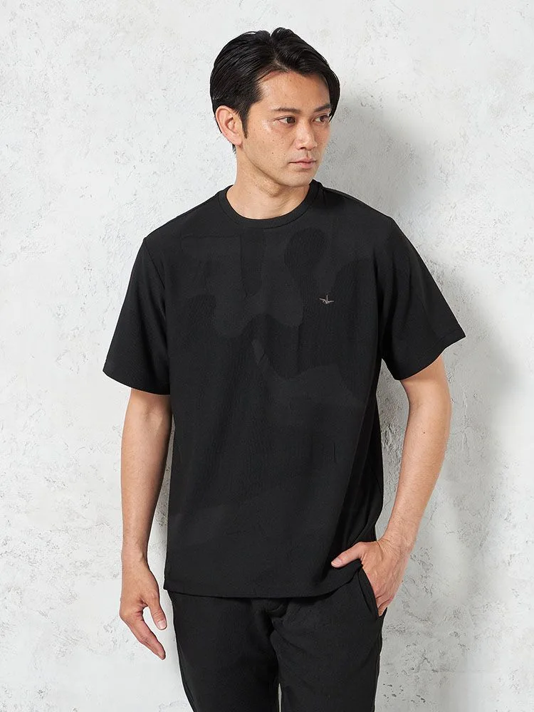 【1PIU1UGUALE3RELAX】BIGCAMOJACQUARDTシャツ（ウノピゥウノウグァーレトレ）