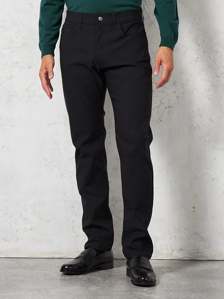 【ストレッチ】ファイブポケットパンツカジュアルパンツ無地リッケンバッカー秋冬