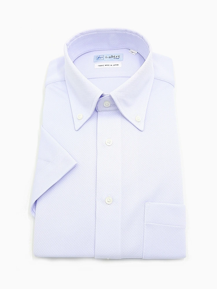 【完全ノーアイロン】半袖アイシャツボタンダウン【DRYAIR生地使用】通気性マイクロチェックワイシャツi-shirt春夏
