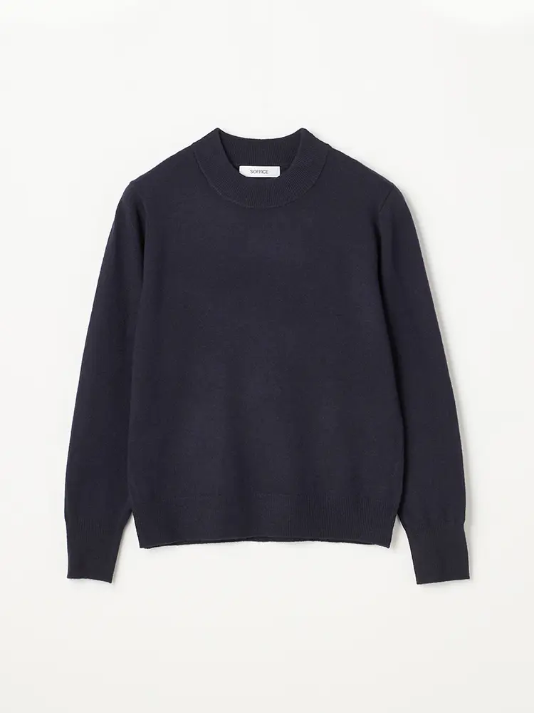 【SOFFICE】カシミアタッチニットモックネックニット・カットソー長袖ソフィーチェ秋冬【レディース】