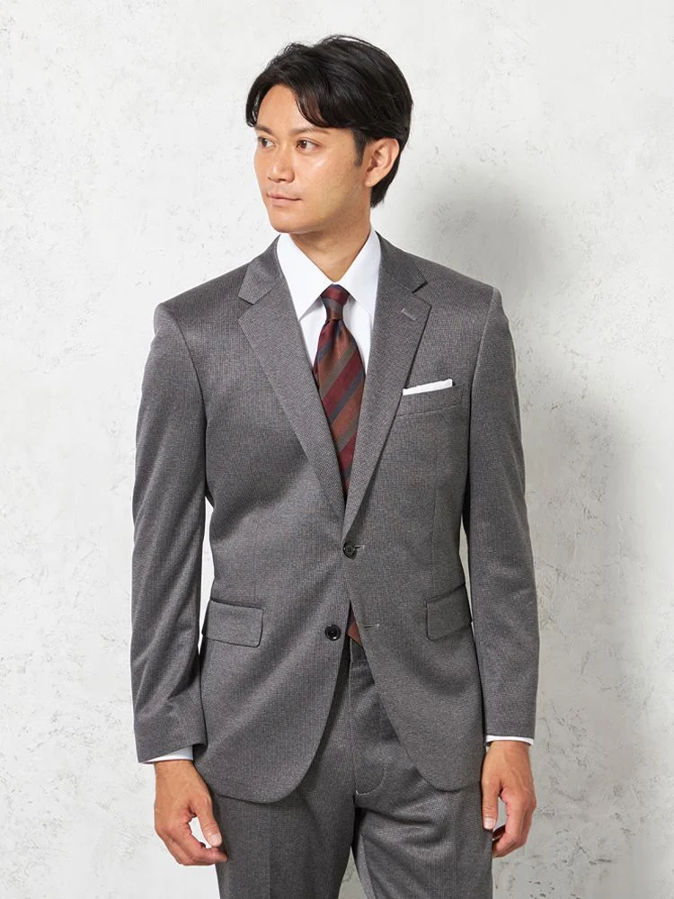 【上下ウォッシャブル】スーツ2つボタンファイテンニット素材千鳥格子PHITEN【i-Suit-アイスーツ-】秋冬