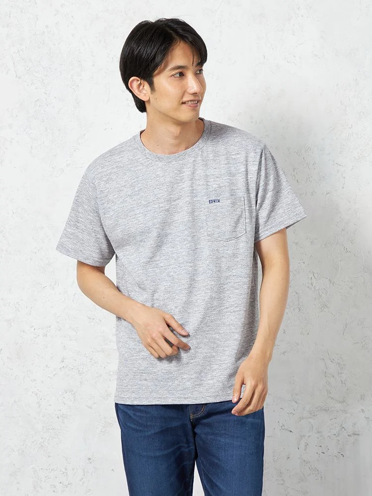 【EDWIN】半袖Tシャツ冷感COOLFLEX無地カジュアルインナー春夏