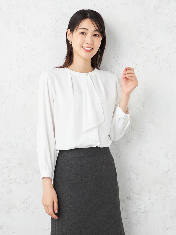 【SOFFICEBEAUTYVEIL】ボウタイブラウスＵＶ加工通年【レディース】