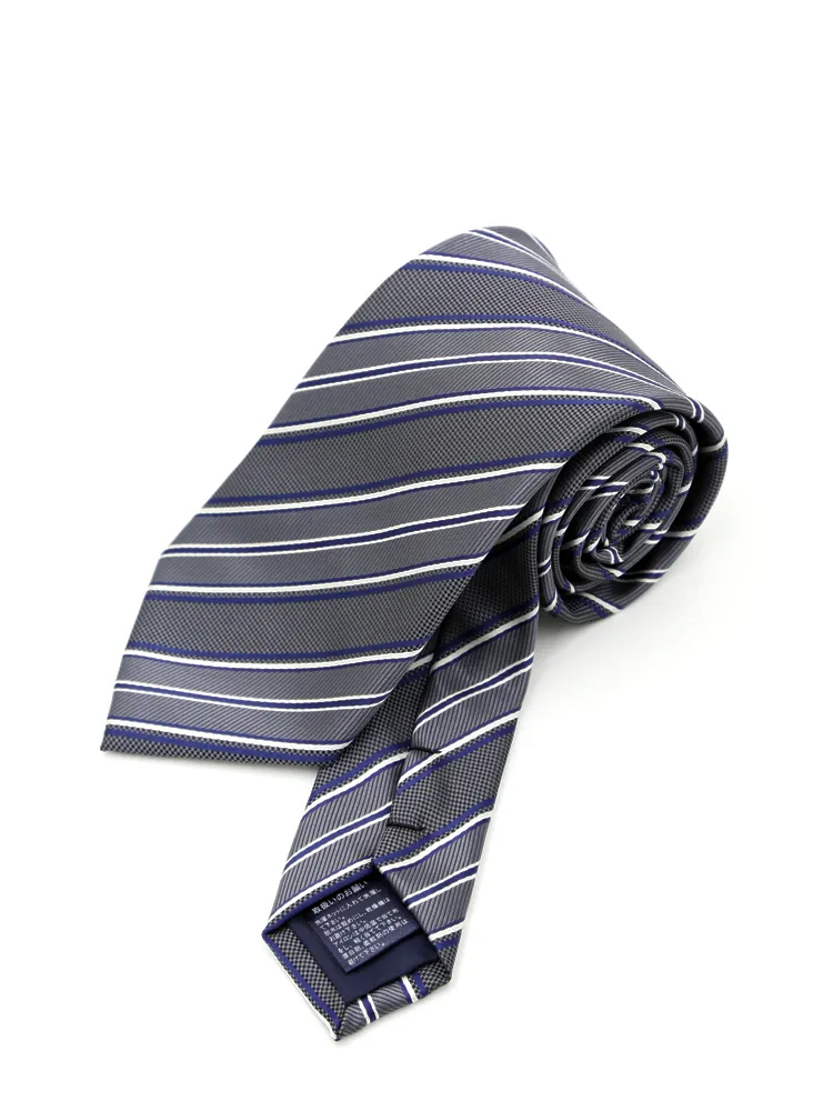 【ウォッシャブル】エコペットネクタイレギュラー再生繊維使用ストライプハントレークラブ通年