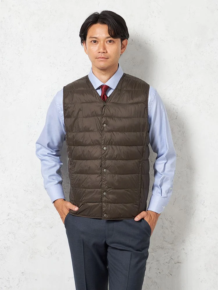 【吸湿発熱】Ｖネックベストコズミックス【吸湿発熱/保温/消臭効果】中綿無地カジュアルアウターリッケンバッカー秋冬