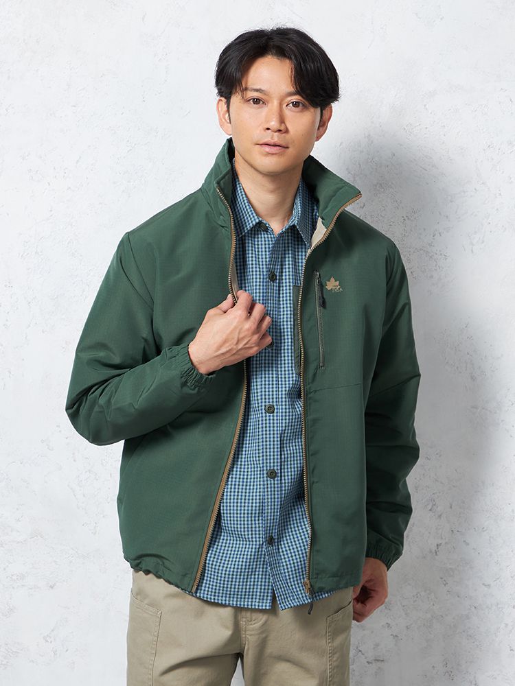 【LOGOS-ロゴス-】撥水加工裏メッシュブルゾン無地カジュアルアウター