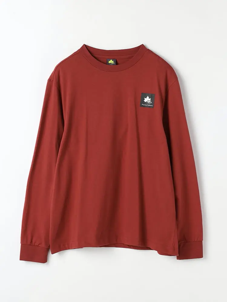 【ロゴス】リサイクル天竺長袖Ｔシャツカジュアルインナー秋冬