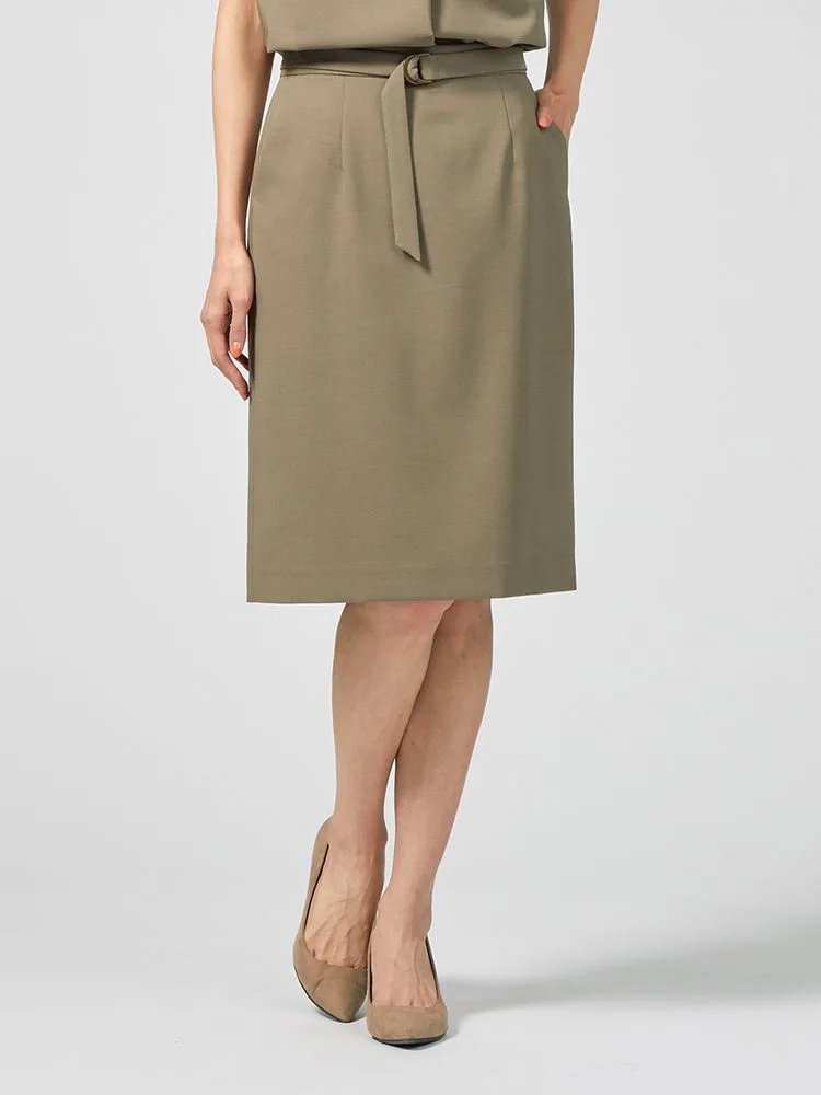 【ウォッシャブル】膝丈タイトスカートSOFFICEREFLAXカセット服吸水速乾ストレッチ無地【レディース】