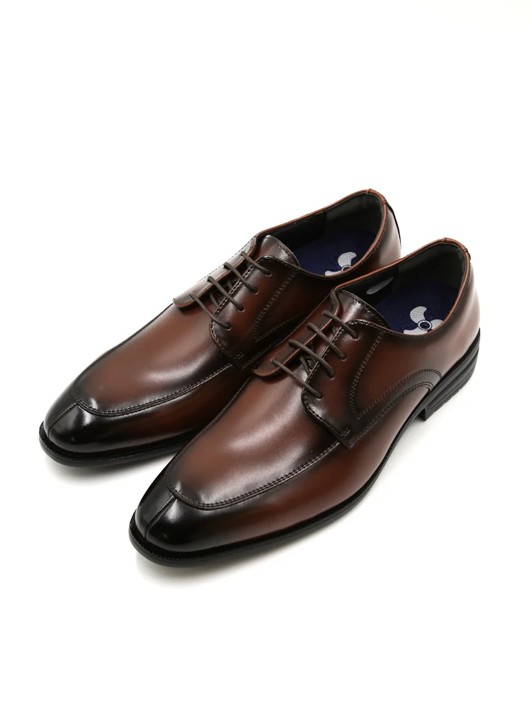 【防水】ビジネスシューズＵチップ外羽根通気エアーモーション軽量消臭革靴リッケンバッカー通年