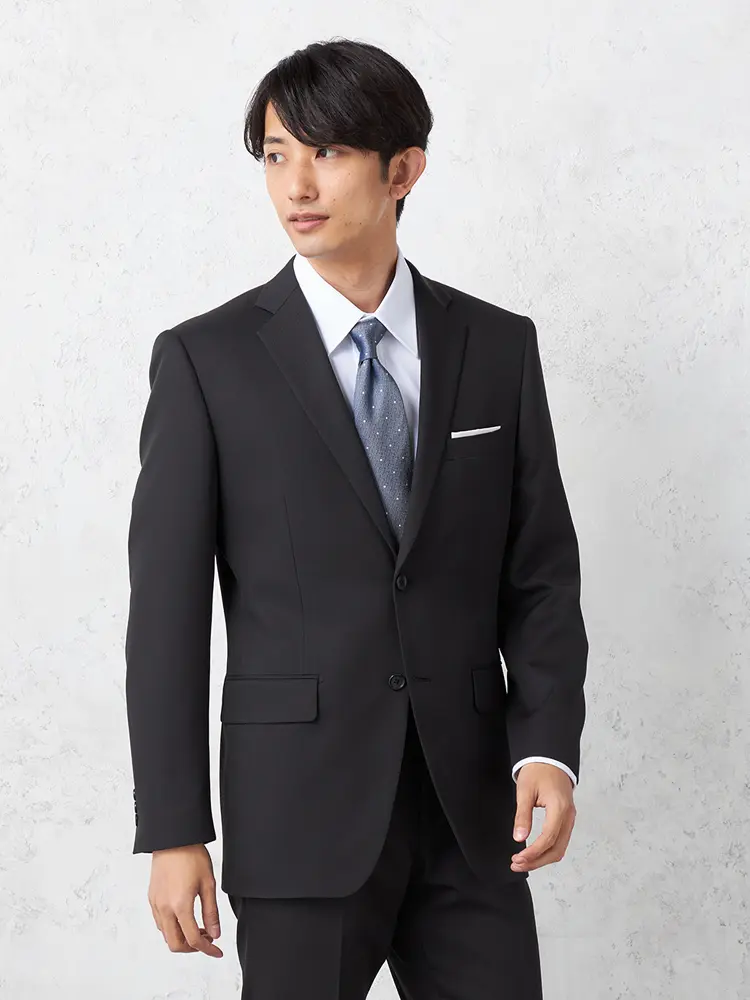 【上下ウォッシャブル】ポリエステル100 スーツ ２つボタン チェック ノータック 通年 【ビバリーヒルズポロクラブ】