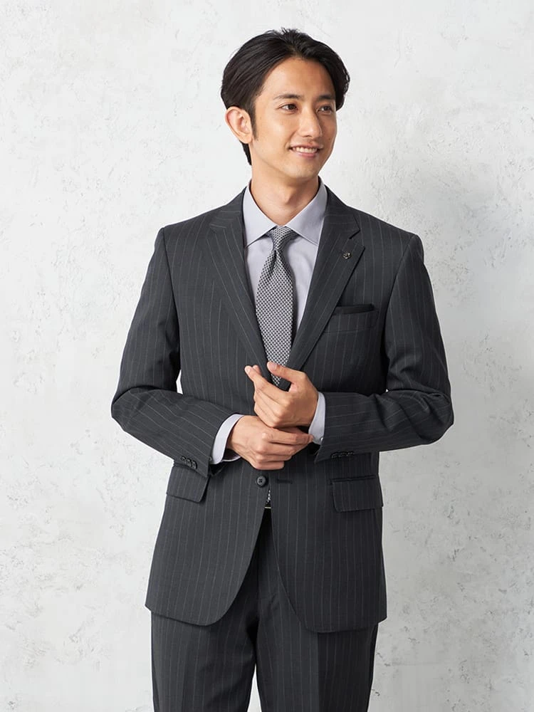 【KATHARINE E HAMNETT-キャサリン・イー・ハムネット-】スーツ 2つボタン ＫＡＴＨＡＲＩＮＥ Ｅ ＨＡＭＮＥＴＴ ２Ｐ 上下ウォッシャブル ストライプ キャサリン Ｅ ハムネット 秋冬