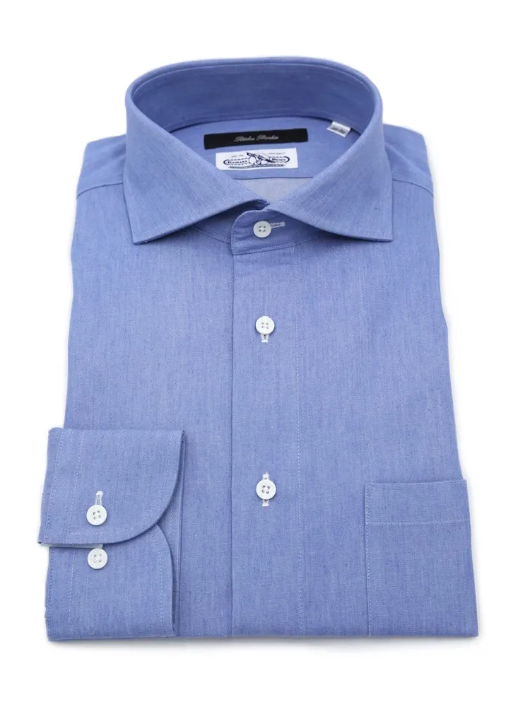 【綿100％】長袖ワイシャツ カッタウェイ カイハラデニムシャツ リッケンバッカー 通年